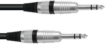 Omnitronic - Jack Cable 6.3 stereo 0.5m BK Road