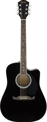 Fender - FA-125CE Dreadnought Acoustic WN - Black