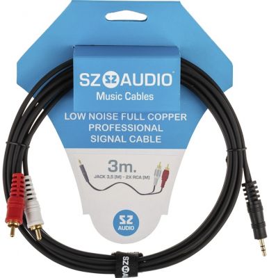 SZ-Audio - Jack 3,5 - 2X RCA 3m